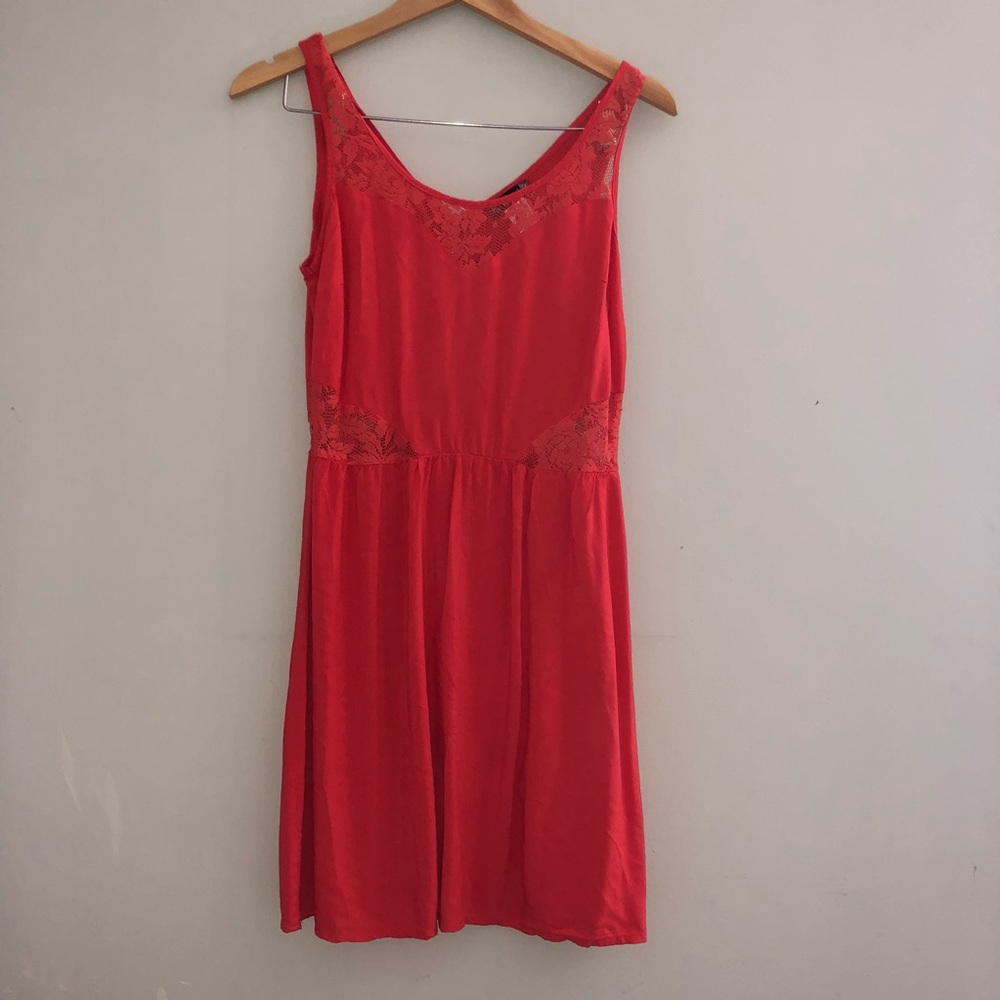 Lovely red dress with lace detail
